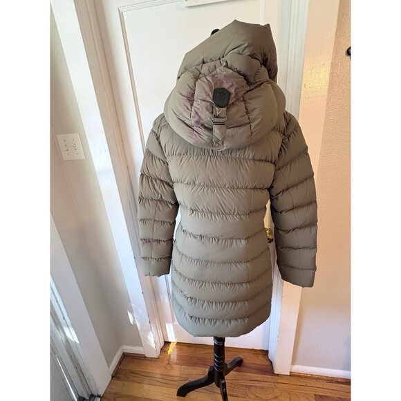 Mackage Calla Down Filled Long Puffer Coat Olive Green DAMAGED STAINED Size M - Picture 12 of 12